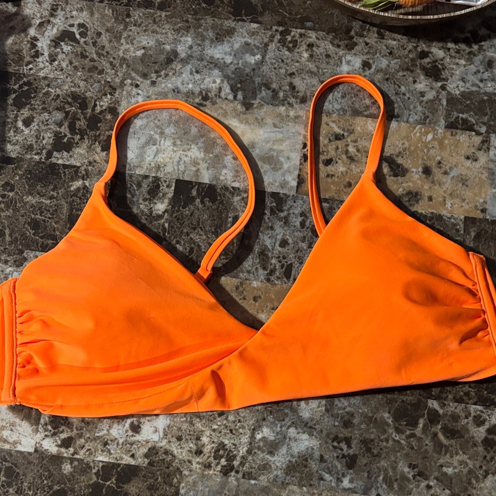 Orange bathing suit top- Large